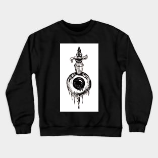 Eyeball, punk pen and ink design , tattoo inspired Crewneck Sweatshirt